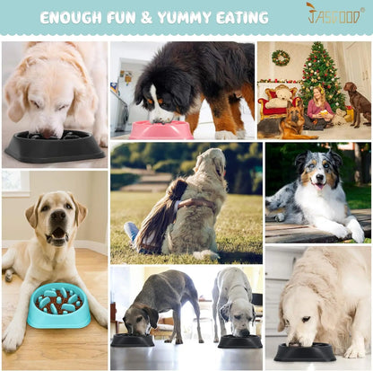 Large Dog Slow Feeder Bowl, Food-Safe Anti-Choke Puzzle Design