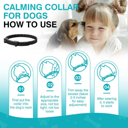 Pet Pulse Calming Collar for Dogs 6 Packs Dog Calming Pheromones Collar Separation Anxiety and Stress Relief anti Anxiety 60 Days Calm Pheromone Collars for Small Medium Large Dogs 25 Inch Adjustable Waterproof
