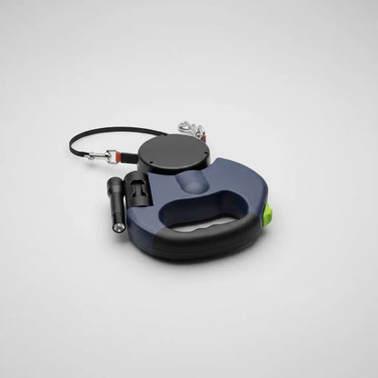 Retractable Dual Dog Leash – 360° Tangle-Free Swivel with Reflective Safety Strap