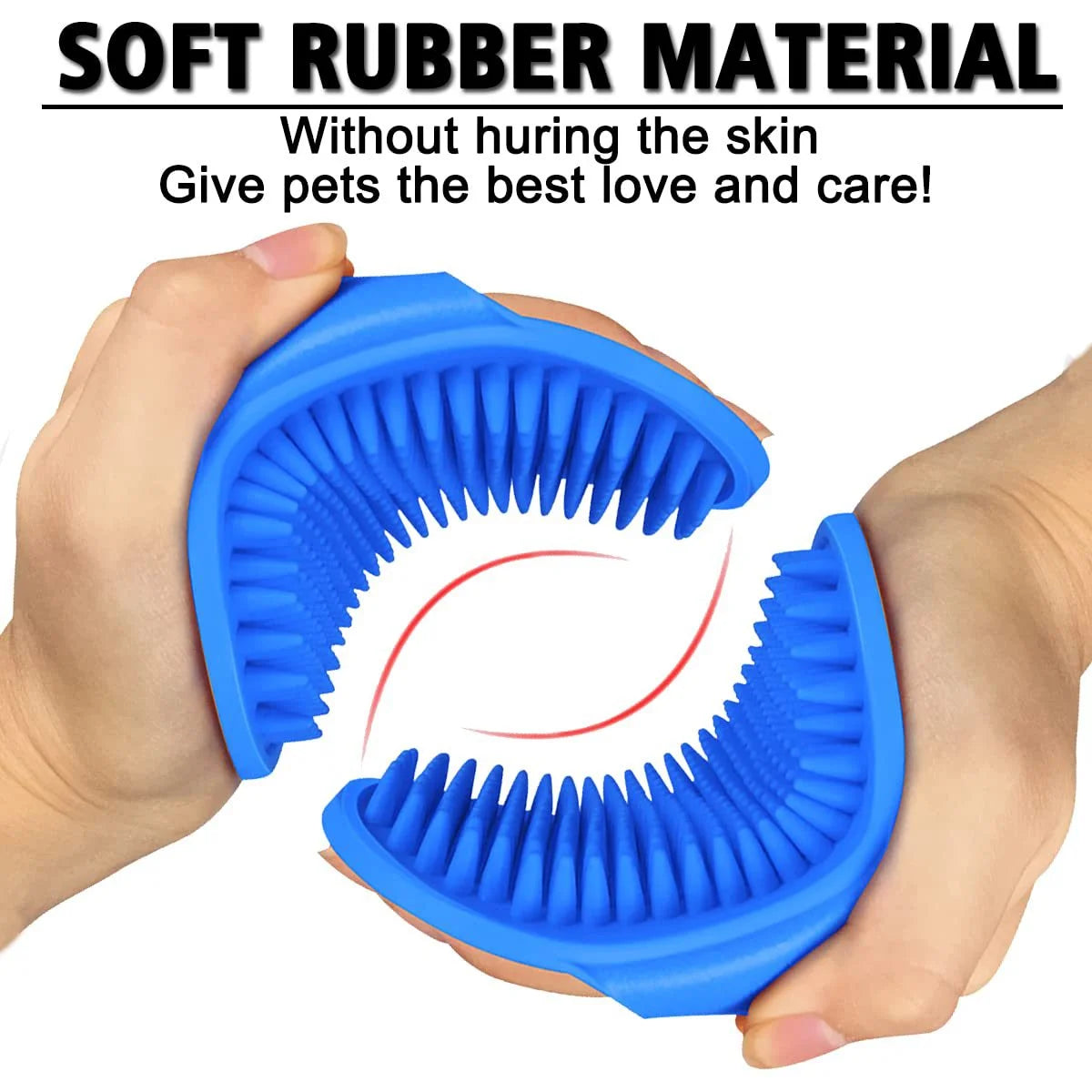 3-Pack Adjustable Width Pet Bath Brushes for Dogs and Cats - Soft Grooming Tools for Showering and Washing (Blue, Green, Yellow)