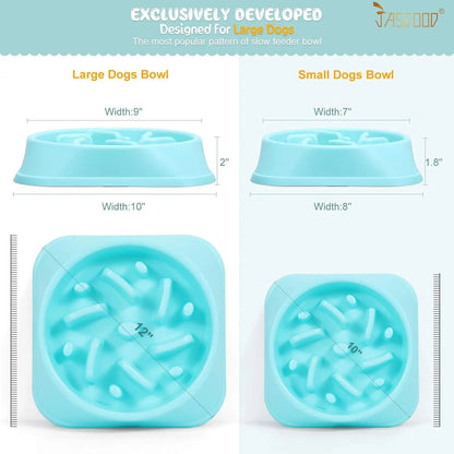 Large Dog Slow Feeder Bowl, Food-Safe Anti-Choke Puzzle Design