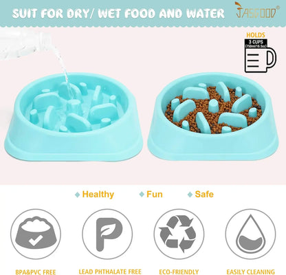Large Dog Slow Feeder Bowl, Food-Safe Anti-Choke Puzzle Design