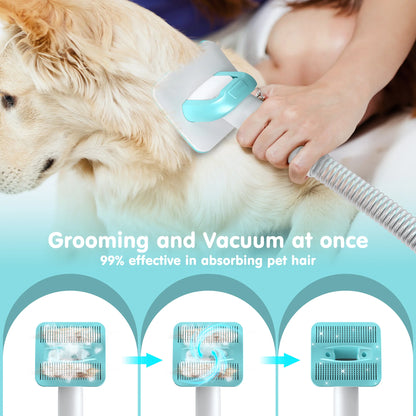 Professional 6-in-1 Dog Grooming Vacuum System - 11000PA High Suction with 1.5L Capacity | Effective 99% Hair Removal with Comprehensive Grooming Tools | Ideal for Professional Pet Grooming