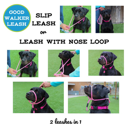Good Walker Leash 3/8" x 5' - Dual-Function Dog Training Tool